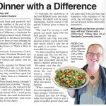Pic of Elizabeth Marshall MasterChef New Zealand in the article from the Indepent Herald 12_5_15 promoting her Kaibosh Make a Meal In May fundraising Dinner with a Difference in Wellington